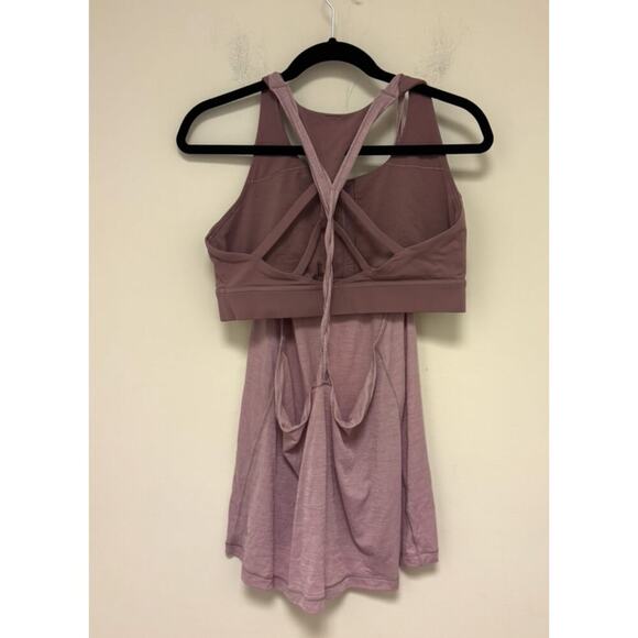 Lululemon Twist & Toil Tank Heathered Rose Blush / Figue Size 12 - Picture 6 of 8